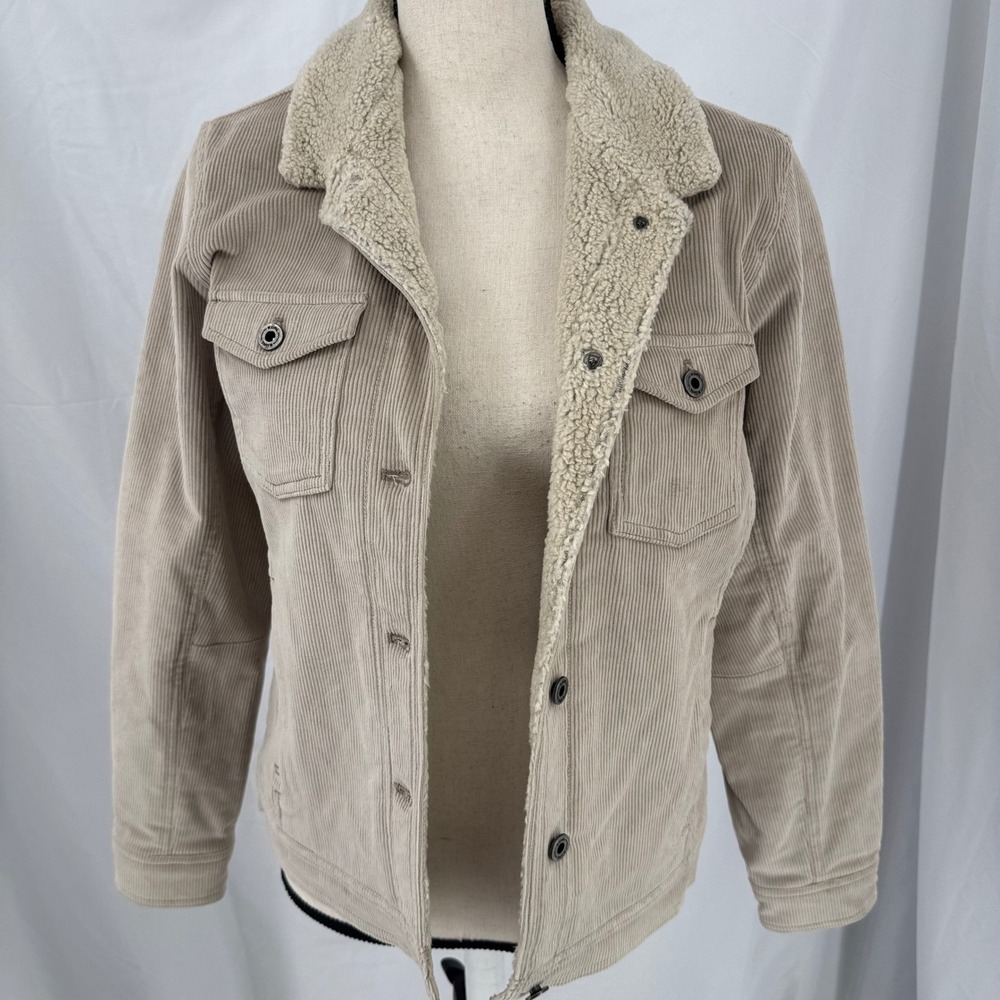 Kuhl Mountain Culture Corduroy Sherpa Collar Jacket Tan Women's Medium RN108846